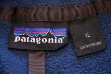 画像4: 90s ポルトガル製 patagoniaパタゴニア フリース スナップT 薄紺 XL (4)