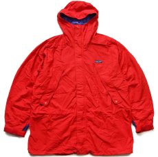 画像1: 90s patagoniaパタゴニア Storm Jacket ストームジャケット ナイロンパーカー 赤 L (1)