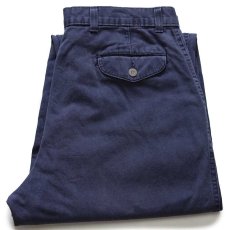 画像1: 90s USA製 DOCKERSドッカーズ コットン チノパン 紺 フェード w34 L30★Levi'sリーバイス (1)