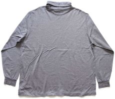 画像3: 90s USA製 LANDS'ENDランズエンド タートルネック ヘリンボーン コットン 長袖Tシャツ XL (3)