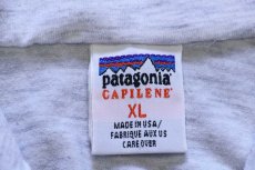 画像5: 90s USA製 patagoniaパタゴニア CAPILENEキャプリーン ハイネック ハーフジップ アンダーシャツ 杢ライトグレー XL (5)