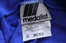 画像5: 90s USA製 medalist 無地 タートルネック コットン 長袖Tシャツ 青 XL (5)