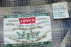 画像4: 90s Levi'sリーバイス 織り柄入り チェック コットンシャツ L (4)