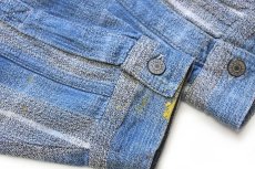 画像6: 90s Levi'sリーバイス オンブレチェック コットンシャツ ペンキ飛び M (6)