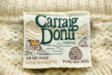 画像4: アイルランド製 Carraig Donn ケーブル編み ウールニット セーター ナチュラル M★フィッシャーマン (4)