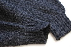 画像6: 英国製 Cottage Knitwear ケーブル編み ウールニット セーター チャコールグレー L★フィッシャーマン (6)