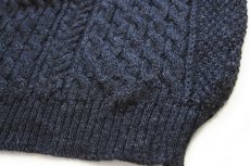 画像5: 英国製 Cottage Knitwear ケーブル編み ウールニット セーター チャコールグレー L★フィッシャーマン (5)