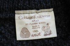 画像4: 英国製 Cottage Knitwear ケーブル編み ウールニット セーター チャコールグレー L★フィッシャーマン (4)