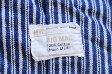 画像5: 70s USA製 JCPenney BIGMACビッグマック ランダムヒッコリー ストライプ オーバーオール w40★B  (5)