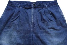 画像4: 00s DOCKERSドッカーズ ツータック デニム トラウザーズ ヒゲ w42★Levi'sリーバイス (4)