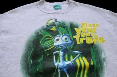 画像3: 90s USA製 DISNEYディズニー PIXAR a bug's life Flik バグズライフ フリック スウェット 杢ライトグレー M (3)