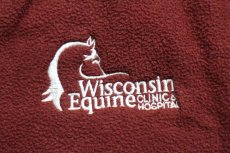 画像4: THE NORTH FACEノースフェイス Wisconsin Equine 刺繍 フリース×タフタベスト 赤茶×グレー S (4)