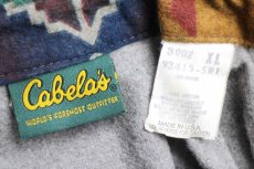 画像4: 90s USA製 Cabela'sカベラス ネイティブ柄 コットン シャモアクロスシャツ XL (4)