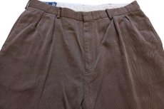 画像4: 90s ポロ ラルフローレン SIENA PANT ツータック スラックス コットンパンツ w38 L32 (4)