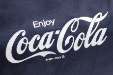 画像6: 80s Enjoy Coca-Colaコカコーラ ロゴ ナイロン ダッフルバッグ 紺 (6)