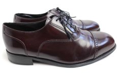 画像3: FLORSHEIM フローシャイム ストレートチップ レザーシューズ バーガンディ 10.5D★革靴 (3)