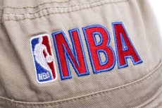 画像5: 00s NBA ロゴ刺繍 コットン バケットハット ベージュ (5)