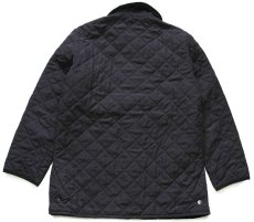 画像2: 00s ルーマニア製 Barbourバブアー D373 ESKDALE JACKET キルティングジャケット 黒 M (2)