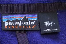 画像4: 90s USA製 patagoniaパタゴニア シンチラ フリースジャケット 青紫 L (4)