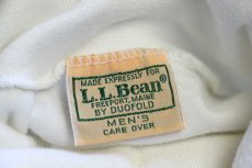 画像5: 80s USA製 L.L.Bean BY DUOFOLD 無地 タートルネック コットン 長袖Tシャツ 白 XL★A (5)