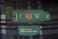 画像4: 90s J.CREW チェック ボタンダウン コットン プリントコーデュロイシャツ XL (4)