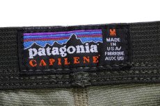 画像6: 00s USA製 patagoniaパタゴニア CAPILENEキャプリーン インナーパンツ 薄緑 M (6)