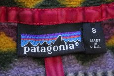 画像4: 90s USA製 patagoniaパタゴニア ダイヤモンド 総柄 フリース スナップT S (4)