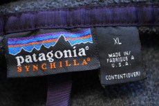 画像4: 90s USA製 patagoniaパタゴニア シンチラ フリース スナップT グレー XL (4)