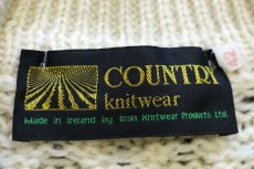 画像4: アイルランド製 COUNTRY knitwear ケーブル編み ウールニット カーディガン ナチュラル 42★フィッシャーマン (4)