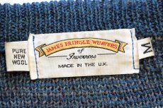 画像4: 英国製 JAMES PRINGLE WEAVERS 雪柄 ノルディック柄 ウールニット カーディガン M (4)