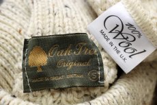 画像4: 英国製 Oak Tree タートルネック ケーブル編み ネップ入り ウールニット セーター ナチュラル★フィッシャーマン (4)