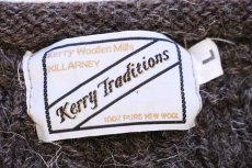 画像4: Kerry Traditions ロールネック ケーブル編み ウールニット セーター ブラウン★フィッシャーマン (4)