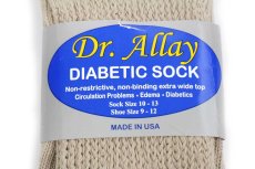 画像3: デッドストック★USA製 Dr.Allay DIABETIC SOCK 無地 ストレッチ コットン ソックス ベージュ 10-13★靴下 (3)