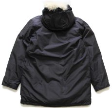 画像2: 00s USA製 WOOLRICH JOHN RICH&BROS ウールリッチ コヨーテファー アークティックパーカー ダウンコート 黒 S★B-9タイプ (2)