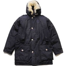 画像1: 00s USA製 WOOLRICH JOHN RICH&BROS ウールリッチ コヨーテファー アークティックパーカー ダウンコート 黒 S★B-9タイプ (1)