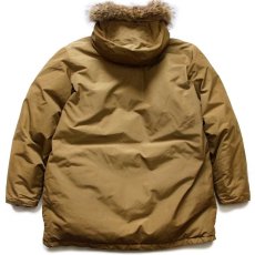 画像2: 00s USA製 WOOLRICH JOHN RICH&BROS ウールリッチ コヨーテファー アークティックパーカー ダウンコート カーキ L★B-9タイプ (2)