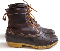 画像3: USA製 L.L.Bean チェックライナー 6ホール ビーンブーツ ブラウン×ブラウン 7M (3)