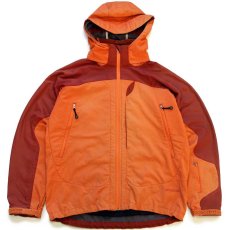 画像1: 00s patagoniaパタゴニア White Smoke Jacket ホワイト スモーク ツートン ストレッチ ソフトシェルパーカー Hot Lava M (1)