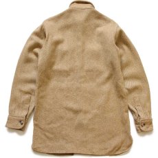 画像2: 70s Woolrichウールリッチ ツイード ウールシャツ 薄茶 ミックス M-L (2)