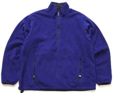 画像7: 90s USA製 patagoniaパタゴニア グリセード ハーフジップ プルオーバー フリース×ナイロンジャケット 黒×青紫 L (7)