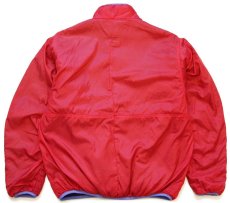 画像8: 90s USA製 patagoniaパタゴニア グリセード リバーシブル ナイロン×パイルフリースジャケット エッグプラント 紫×赤 XL (8)