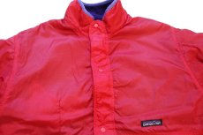 画像9: 90s USA製 patagoniaパタゴニア グリセード リバーシブル ナイロン×パイルフリースジャケット エッグプラント 紫×赤 XL (9)