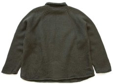 画像2: 90s J.CREW 無地 ロールネック ウールニット セーター 緑 XL (2)