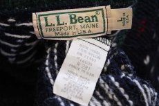 画像4: 80s USA製 L.L.Bean 雪柄 ノルディック柄 ウールニット カーディガン L (4)