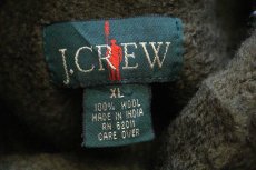 画像5: 90s J.CREW 無地 ロールネック ウールニット セーター 緑 XL (5)