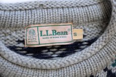 画像4: 80s L.L.Bean フェアアイル柄 ロールネック ウールニット セーター S (4)