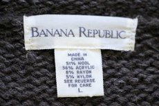 画像4: 90s BANANA REPUBLICバナナリパブリック 雪柄 ロールネック ウール混ニット セーター ブラウン (4)