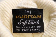 画像5: 70s PURITAN Soft Touch タートルネック アクリルニット セーター アイボリー M (5)