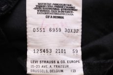 画像7: 90s イタリア製 Levi'sリーバイス 551 コーデュロイパンツ 黒 w30★ユーロ (7)