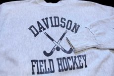 画像3: 90s USA製 DAVIDSON FIELD HOCKEY 両面プリント リバースウィーブ スウェット 杢グレー L (3)